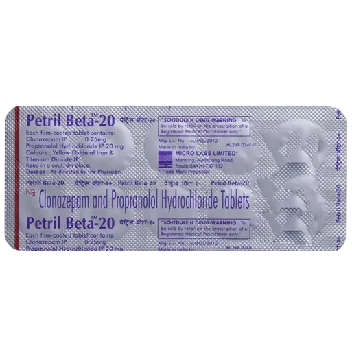 petril beta 20mg tablet 10's